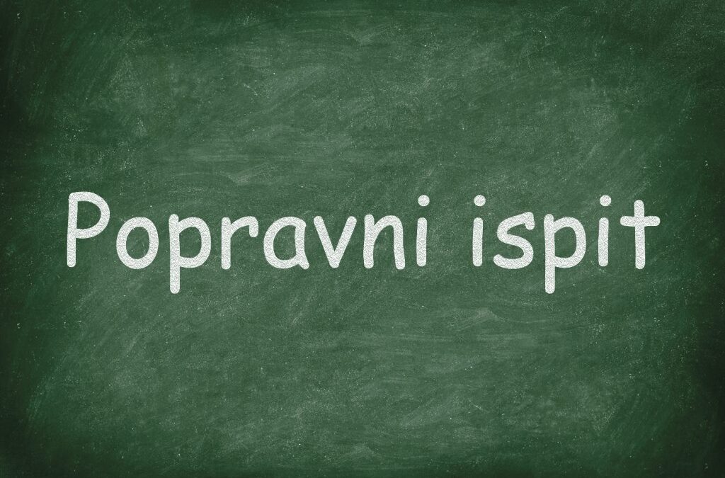 OBAVIJEST – POPRAVNI ISPIT